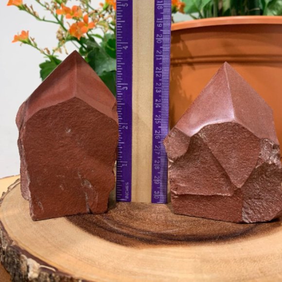 Red Jasper Polished Point, Crystal Grid Points, Boho Decor, Healing Stone, Align - Picture 5 of 5